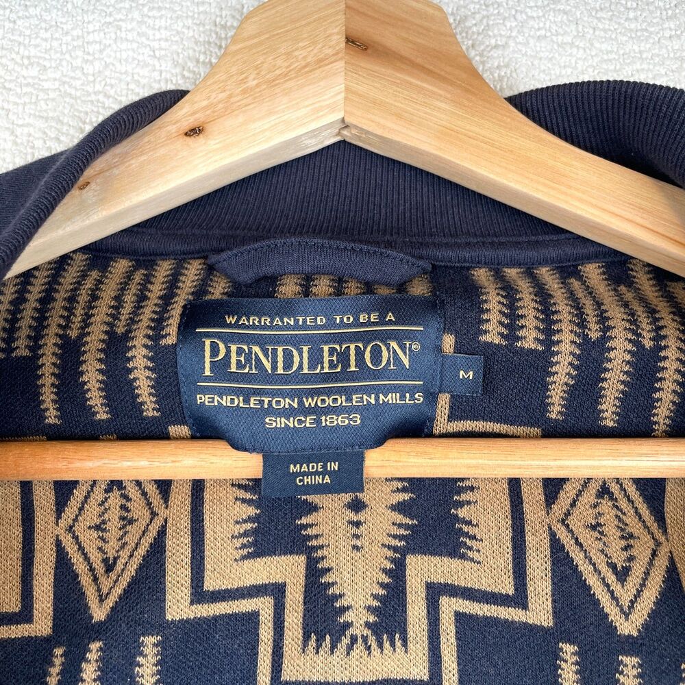Pendleton Navy Blue Lightweight Jacket With Tan P… - image 5